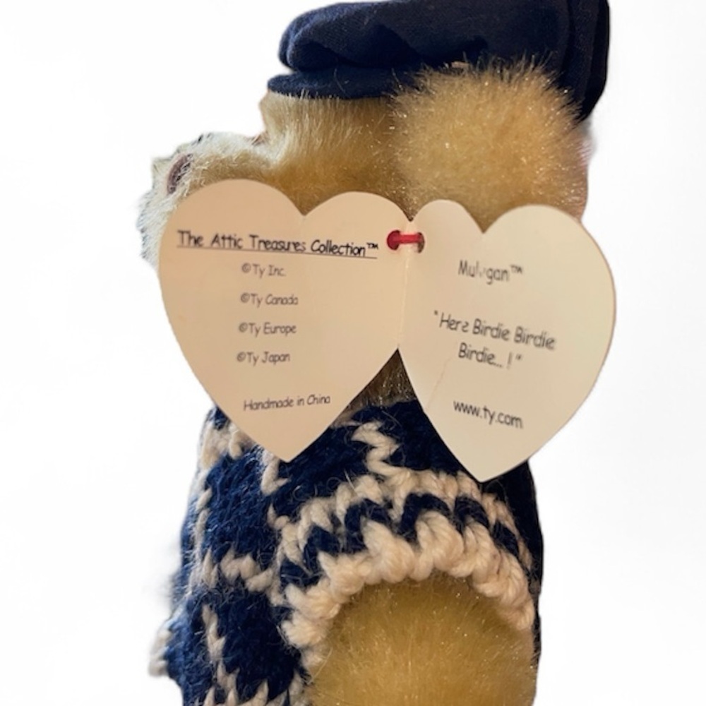 Vintage TY Attic Treasures 9" Mulligan Collectible Bear Golfer With Tags - Picture 3 of 3